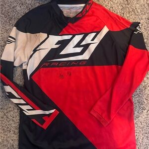 Fly Racing Men's Long Sleeve Shirt - Red and Black